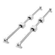 KFFKFF Linear Rail Kit, SFC25, Includes 2 Pieces of 1000 mm (39.4 inch) Motion Guide Rails and 4 Bearing Slide Blocks, Suitable for DIY Engraving Machines, Lathes, Milling Machine Slides