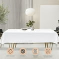 WEALUXE 2-Pack, Large 60x126 Inch White Rectangle Tablecloths, Stain ...