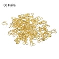 thumbnail image 3 of Unique Bargains 86pcs Sewing Hook and Eye Closure for Clothing Bra Jacket Hooks Replacement Sewing Craft, Golden, 3 of 6