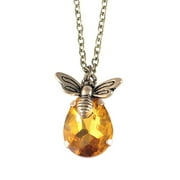 Necklaces for Women Bee Festival Gift Fashion Little Bee Golden Crystal Large Pendant Necklace 2022 Trendy Gemstone Crystal Art Pendant Decor Gift A1