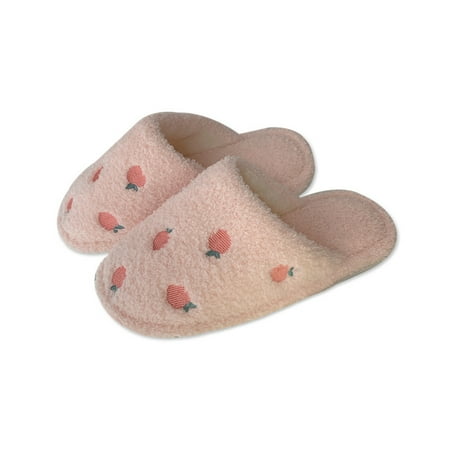 

Homgreen Women s Micro Slippers with Embroidered Heart Details | Soft and Warm House Slippers with Cushioned Insole for Ladies