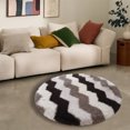 thumbnail image 3 of WIZUTIZ Reduced Price Area Rugs Clearance Mats for Bedroom Washable Rugs Throw Rugs Mat for Living Room Dorm Office Sofa Abstract Round Rug Pad Ultra Soft Shag Carpet Casual Cushion Pad 24 Inch, 3 of 4