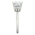 thumbnail image 3 of Clara Pucci 14K White Gold 2.5ct Moissanite Three-Stone Ring for Women, 3 of 8
