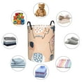 thumbnail image 6 of Daiia Cute Ink Drawn Elephants Round Laundry Basket with Handles Thickened Waterproof Circular hamper,Dirty Clothes Storage Basket for Bedroom,Bathroom,College Dorm-Medium, 6 of 8