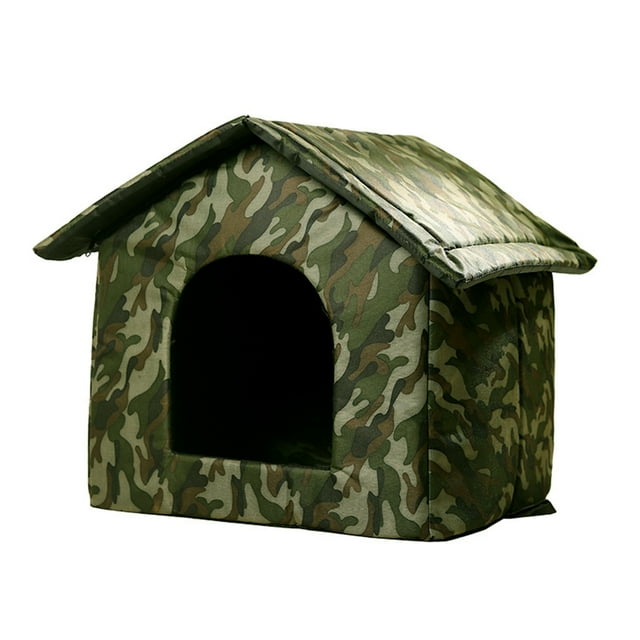 Casas House de Gato al Aire Libre Casa de Perro de Gato, Interior de Uso e Exterior, Escudo de Viento y Lluvia, Tela Oxford de Alta, Impermeable y Prueba de Humedad,