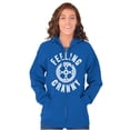 thumbnail image 3 of Feeling Cranky Bicycle Crank Cyclist Unisex Fleece Graphic Zip Up Hoodie Brisco Brands 5X, 3 of 5