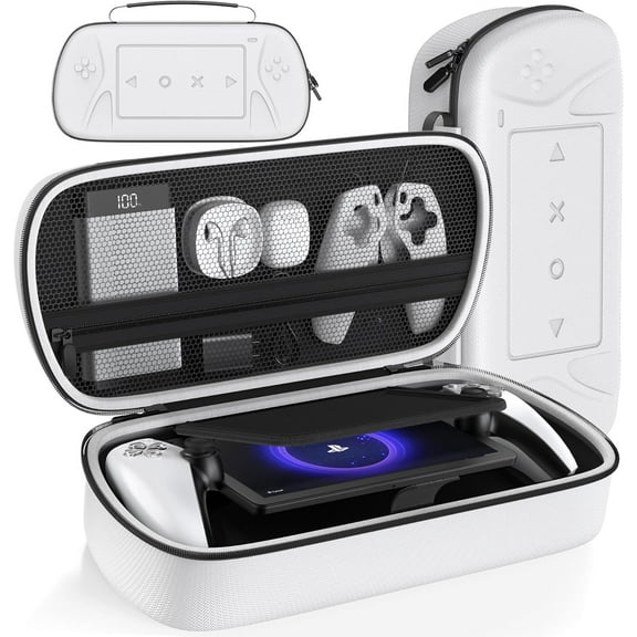 PS Portal Carrying Case for PS Portal Remote Player, PS5 Portal Case with Zip Pocket for PS Portal Accessories, Hard Travel bag for PS Portal