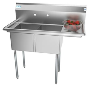 2 Compartment 43 Stainless Steel Commercial Kitchen Prep