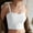 White, variant on YHAJDS Womens Built In Bra Tank Tops Workout Tops Solid Color V Neck Sleeveless Summer Bandeau Cami