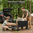 thumbnail image 4 of ANSFIL Folding Wagon with Extended Tailgate, 390LBS Heavy Duty Foldable Utility Wagon Cart for Shopping/Beach/Garden/Camping/Sports, 4 of 10