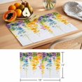thumbnail image 6 of Vintage Spring Placemats Set of 12, Watercolor Green Purple Yellow Blue Pink Flower Non-Slip Place Mats Washable Table Mats for Kitchen Dining Table Decorations Indoor/Outdoor, 6 of 9