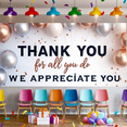 thumbnail image 5 of Decorative Design Thank You Banner Balloon Decoration Appreciation Banner Colorful Theme for Employee Recognition Corporate Events Gratitude Parties, 5 of 7