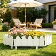thumbnail image 3 of Plastic Garden Fence Picket Fence Edging, White Decorative Plastic Border for Lawns, Flowerbeds and Plants, Modular Yard Fence for Outdoor Space, 3 of 7