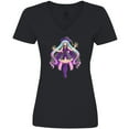 thumbnail image 3 of Inktastic Beautiful Purple Anime Witch Women's V-Neck T-Shirt, 3 of 5