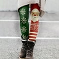 thumbnail image 2 of Fiaer Christmas Leggings for Women Trendy Warm Xmas Yoga Pants Plus Size High Waisted Snowman Candy Sticks Santa Snowflake Printed Holiday Trousers Green XXL, 2 of 5