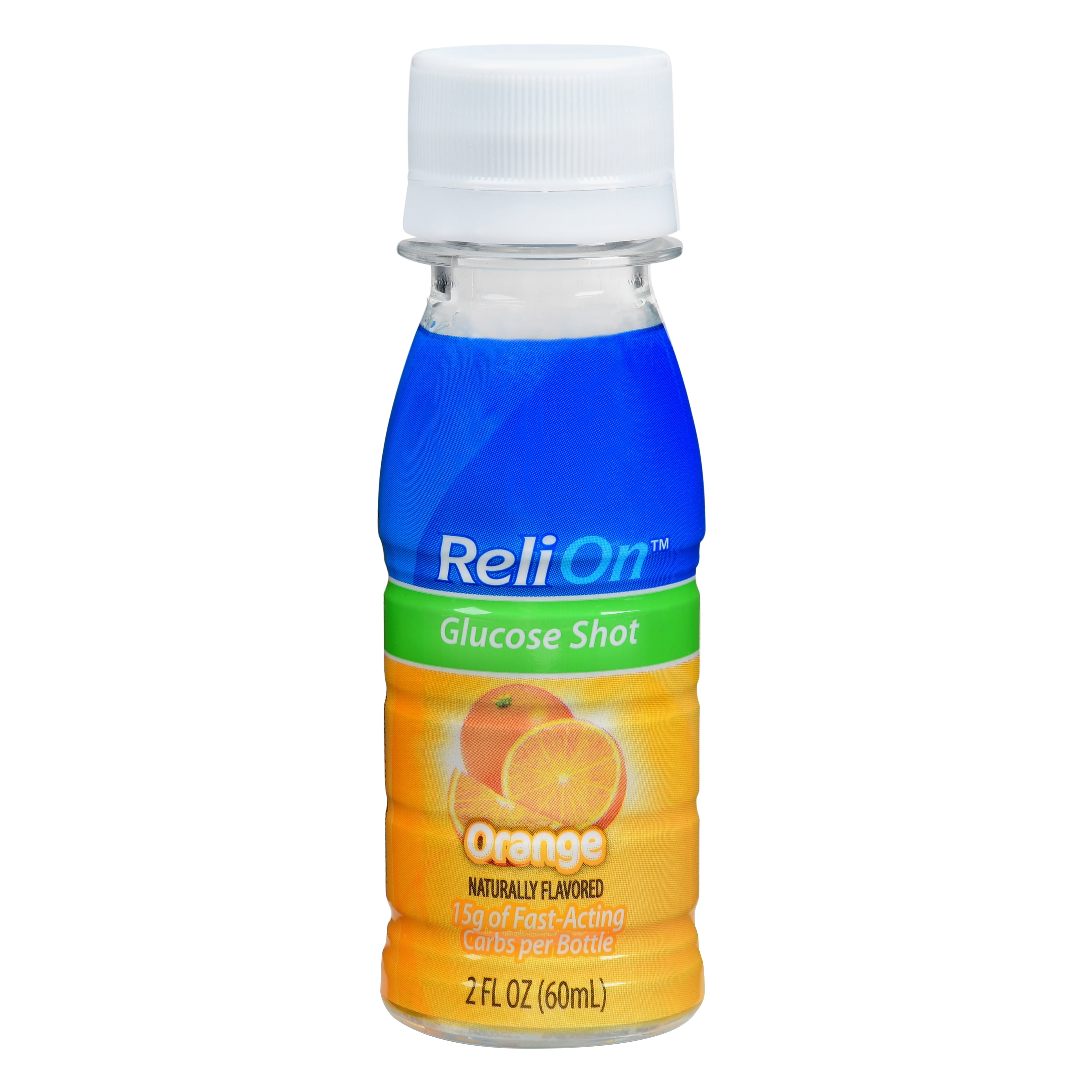 ReliOn Glucose Shot, Orange, 2 fl oz