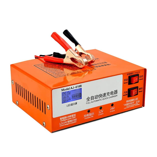 Cargador De Batería De Coche 12V24V-Aj-618B 6-200Ah Tipo De Reparación Inteligente Automática Cargador De Batería Universal De Batería De Motocicleta Eigraketly VI009375-02