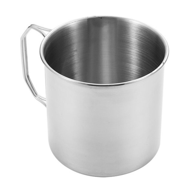 Visland Ensemble de Tasses Pliantes en Acier Inoxydable avec Sac de Rangement Mousqueton Portable pour Maison Camping Extérieur Tasses à Eau Café Boisson pour Randonnées Pique-Niques