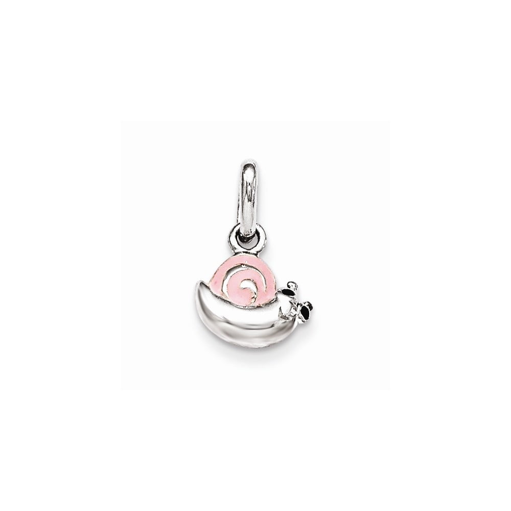 Diamond2Deal 925 Sterling Silver Polished Enamel Cupcake Child Pendant