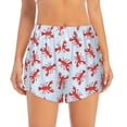 thumbnail image 4 of Lsque Cartoon Lobsters 1 Printed Women's Running Shorts with Liner Pockets,Elastic Quick Dry Workout Athletic Gym Yoga Shorts,Womens High Waist Shorts-Small, 4 of 9