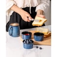 thumbnail image 4 of Hasense 6 oz Ramekins for Baking,Ceramic Souffle Dish Oven Safe Set of 6,Porcelain Dipping Sauce Bowls for Pudding, Creme Brulee, Souffle, Serving Dip, Custard, Ice Cream(Blue), 4 of 7