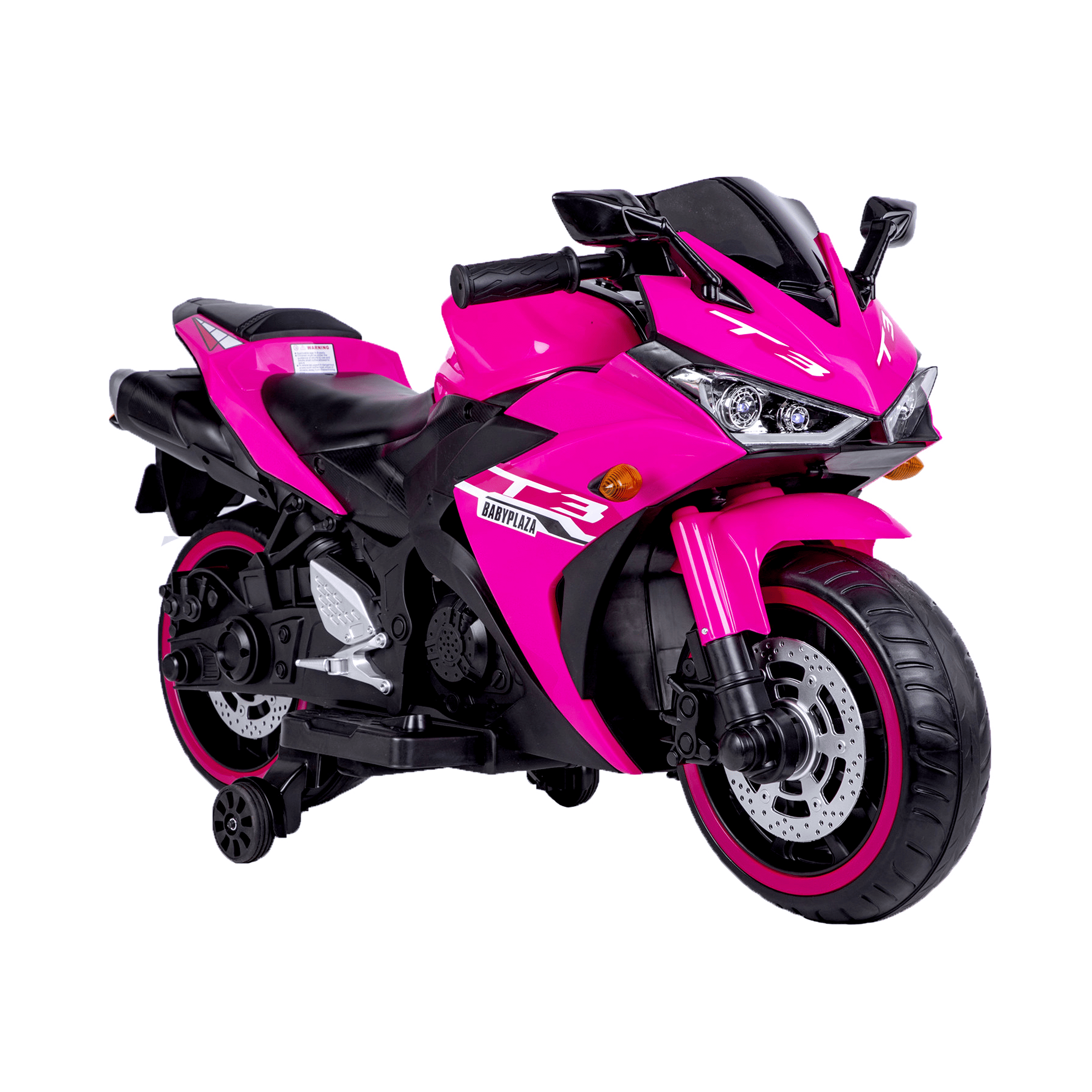 Motorcycle For Kids 3~6 Years Boys Girls Gift,  ride on toy with Training Wheels/manual throttle/ drive by hand /Lighting wheels