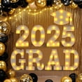 thumbnail image 2 of JIEMUCES 2025 Grad Light Up Letters Class of 2025 Grad LED Letters Signs Congrats Graduation Party Supplies for Kindergarten Preschool High School College, 2 of 8