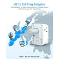thumbnail image 4 of LENCENT European Travel Plug Adapter,USA to EU outlet adapter,Mutli Usb C Wall outlet extender Foldable Plug converter  with 4 Outlets 4 USB (2 C) Ports Charger, 4 of 8