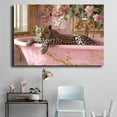 thumbnail image 5 of Mudket Framed Leopard in Pink Gold Bathtub Canvas Wall Art, Trendy Leopard Print Bathroom Wall Decor, Animal Wall Art for Bedroom, Ready to Hang - 12"L x 8"W, 5 of 10