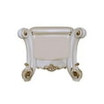 thumbnail image 2 of ACME Vendome Bench, Synthetic Leather & Antique Pearl Finish, 2 of 2