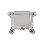 ACME Vendome Bench, Synthetic Leather & Antique Pearl Finish