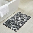 thumbnail image 6 of Better Trends 3-Piece Bathroom Rug Set 100% Cotton Soft & Water Absorbent, Non-Slip, Machine Washable Bath Mats – For Bathroom, Sink, Tub, Shower – Size 17x24, 21x34, 24x40 Savio Collection – Gray, 6 of 7