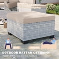 thumbnail image 5 of Muphyers 8 Piece All Weather Outdoor Furniture Set, Wicker Rattan Patio Sectional Sofa, Modular Conversation Set with Multi‑Functional Ottomans Wood Table for Backyard Garden Poolside Deck,Off-White, 5 of 6