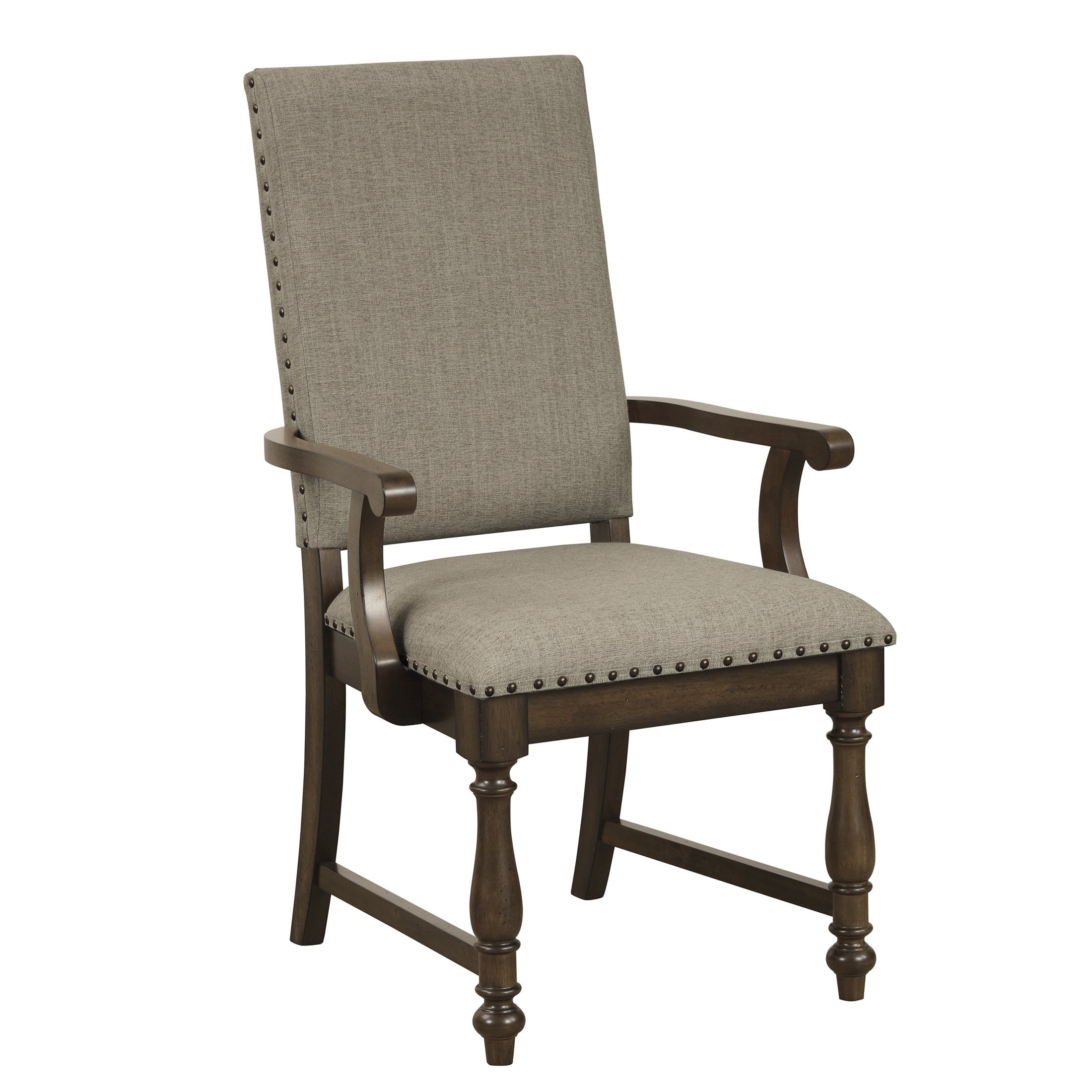 OakvillePark Hazard Dining Arm Chair (Set of 2), Brown