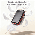 thumbnail image 6 of Solpowben 20000mAh Solar Power Bank Compatible for Cell Phone iPhone, Outdoor Portable Charger with Dual 5V USB Ports, 2 Flashlights & Digital Compass(Red), 6 of 9