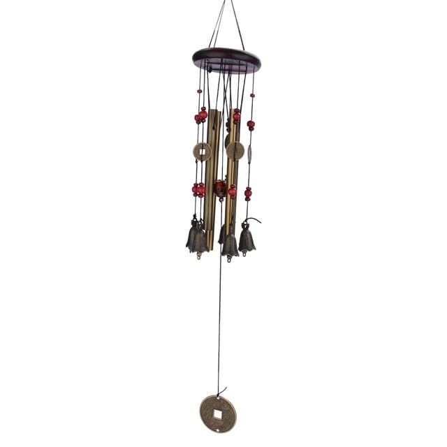 4 tubos y 5 campanas para decoración de jardín al aire libre, un regalo perfecto para los amantes de la naturaleza Campanas de viento de bronce