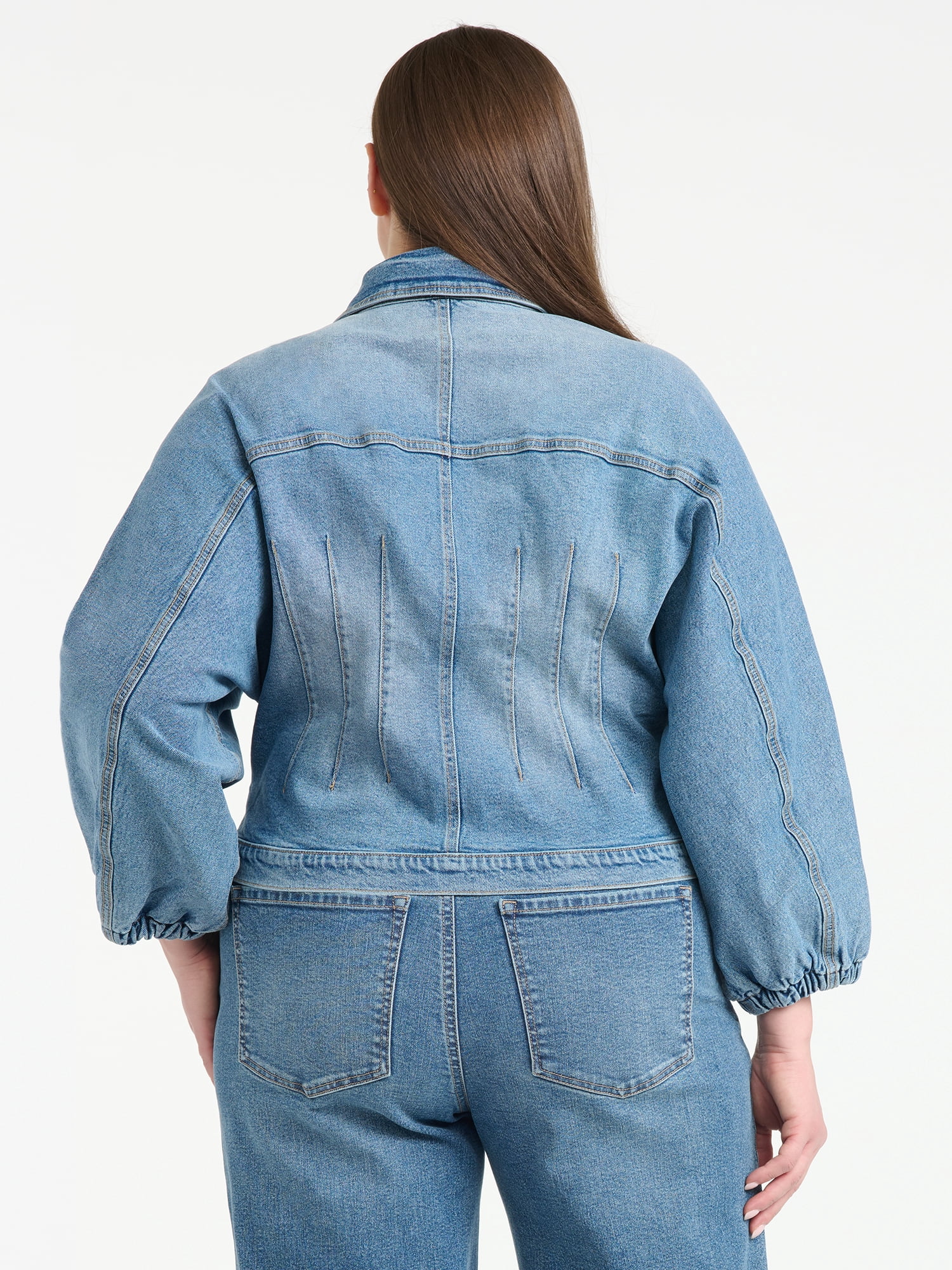 Sofia Vergara Women's Plus Size Darted Denim Waist Jacket Sizes 14W-26W