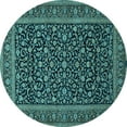 thumbnail image 1 of Ahgly Company Indoor Round Persian Light Blue Traditional Area Rugs, 7' Round, 1 of 4