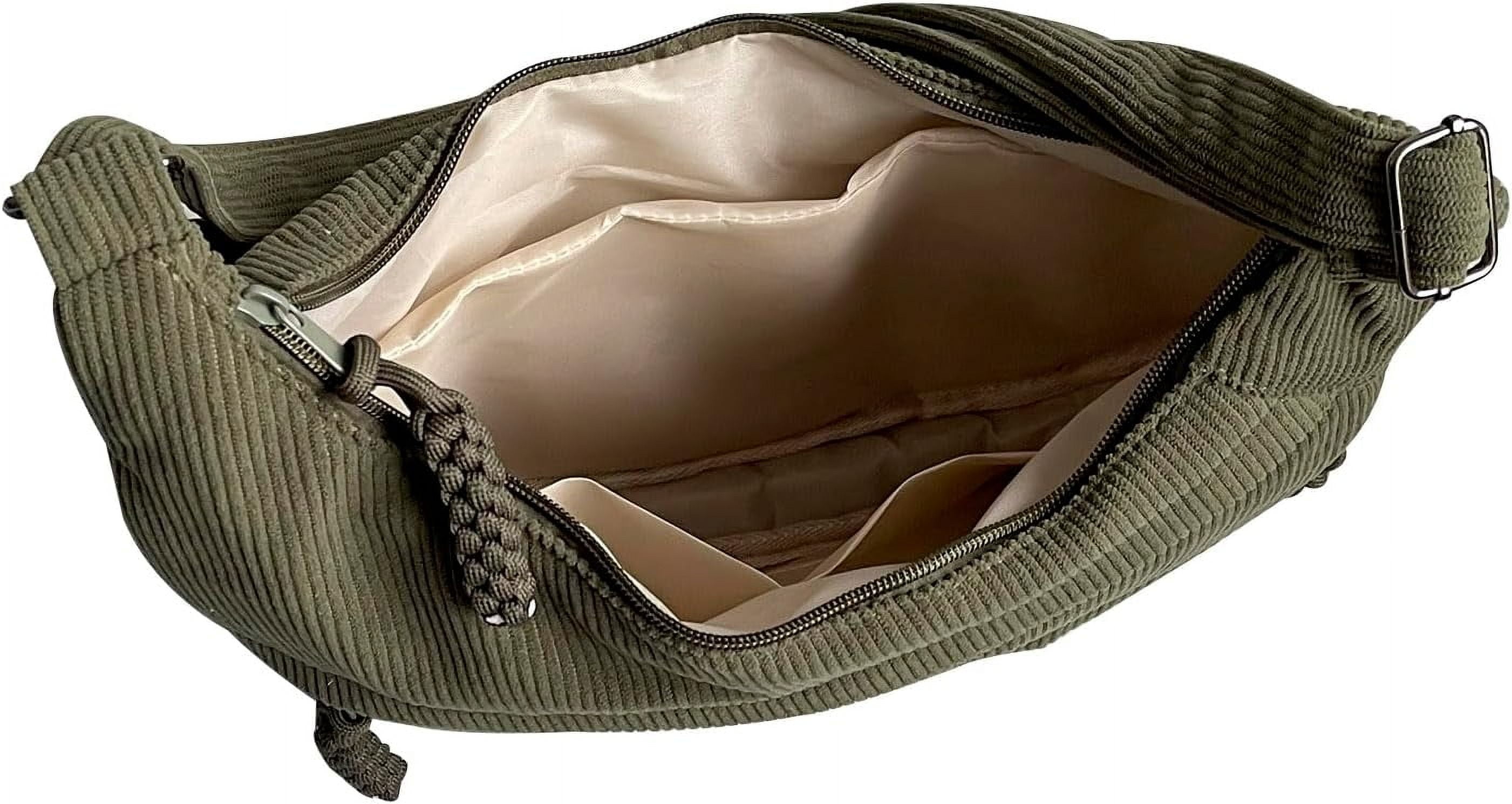 Crescent Bag for Women Men Nylon Crossbody Bags Multi-Pocket Sling Bag Roomy Hobo Bags Moon Bag Slouchy Dumpling Bag