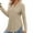 [V Neck]Beige, variant on Chiccall Womens Long Sleeve Shirts Lightweight Comfy Stretch Sweaters Crew Neck Side Slit Casual Loose Blouse Oversized Fall Knitted Curved Hem Tunic Tops