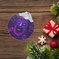 thumbnail image 6 of Terrifier Christmas Ornament Glass Round Pendant Christmas Hanging Decor Ornament Holiday Xmas Decorations Christmas Tree Ornaments Silver, 6 of 8