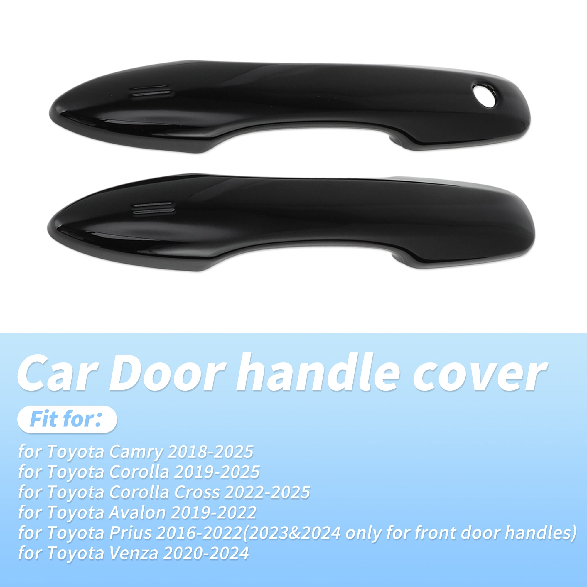 Unique Bargains Car Handle Cover Black for Toyota Camry Corolla Prius Venza 2020-2022