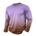 thumbnail image 5 of Zorvxlyn Long Sleeve Shirts for Men Gradient Crew Neck Shirts for Men Soft Breathable Fall Big and Tall Mens Pullover Sweatshirt, 5 of 6