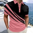 thumbnail image 7 of BRGZLK Mens Golf Shirt Summer Trendy Print Short Sleeve Turn-Down Collar Pullover Casual Business T-Shirts Lightweight Breathable Tennis Shirts Pink XL, 7 of 7