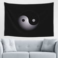 thumbnail image 1 of Yin-Yang Symbol Tapestry, Abstract Black Wall Hanging Tapestries Dorm Room Home Decor, 60" x 40", 1 of 7