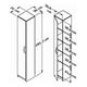 thumbnail image 5 of Gabinete Playcon Alacena Guardarropa Estante con puerta 5 espacios Organizadores Cerezo, 5 of 9