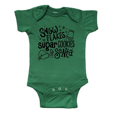 

Inktastic Christmas Snowflakes Sugar Cookies and Santa Gift Baby Boy or Baby Girl Bodysuit