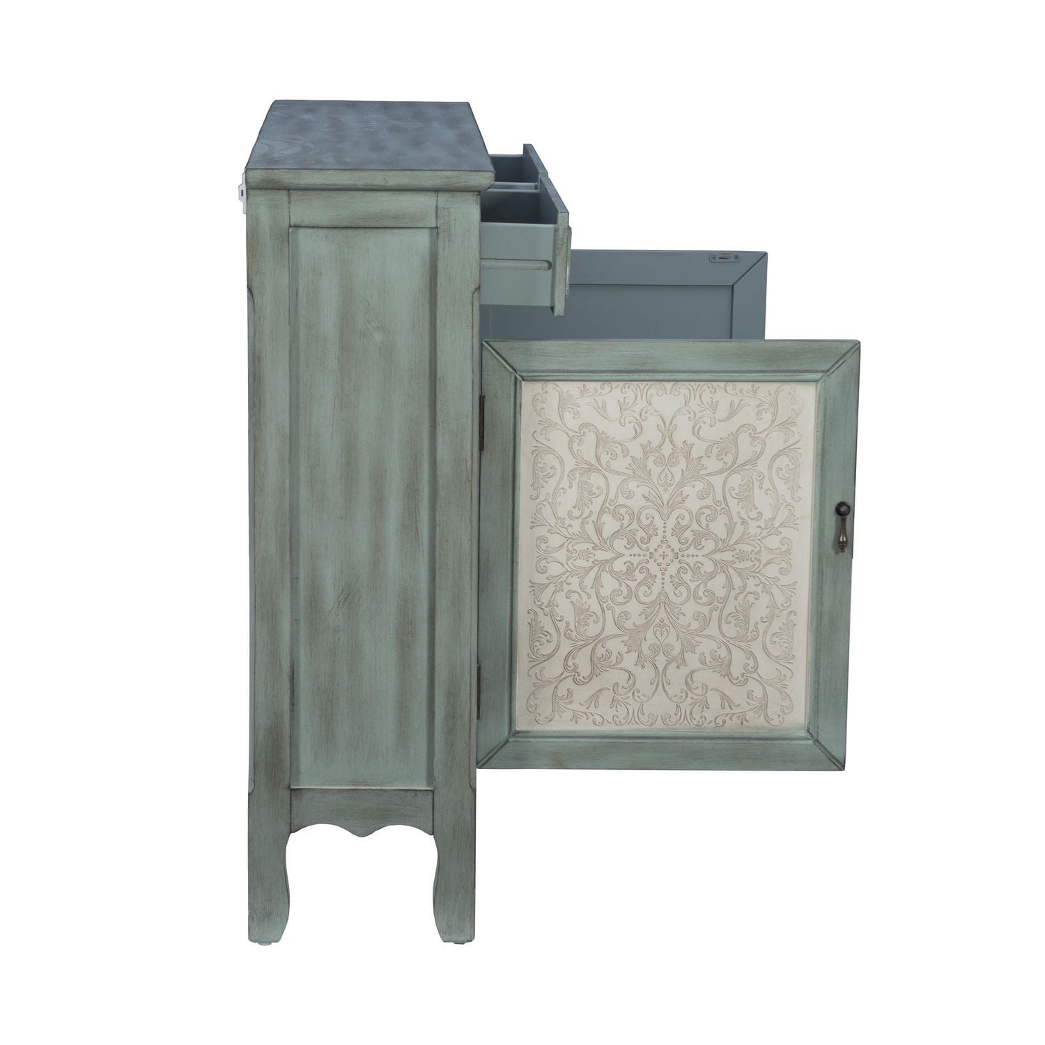 Maggie 2-Door Console, Antique Blue