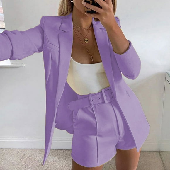EGNMCR Womens Blazer Jackets, Long Sleeve Lapel Open Front Pockets, Casual Work Office Blazers Women Business Attire Solid Long Sleeve Suit Collar Cardigan Suit Coat Tops Jacket Women Coat