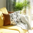 thumbnail image 3 of Mike&Co New York Decorative Vegan Faux Leather Throw Pillows Set of 2 Brown 17x17, 3 of 7